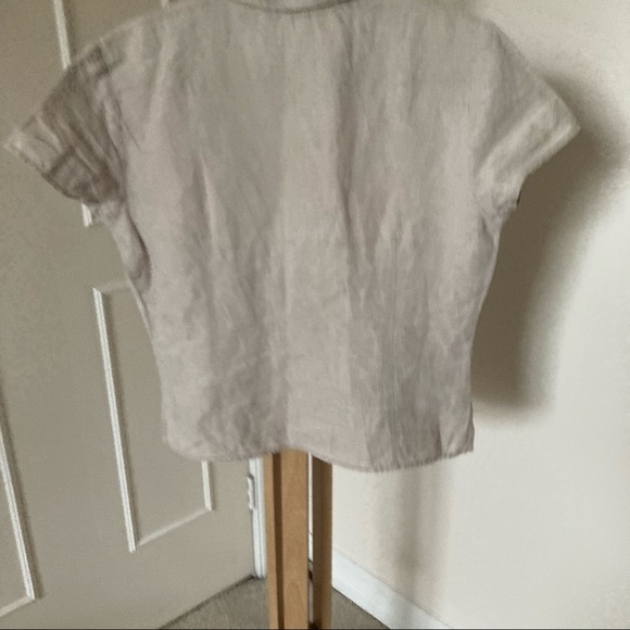 Vintage Ann Taylor Linen Button up Top - Picture 5 of 5